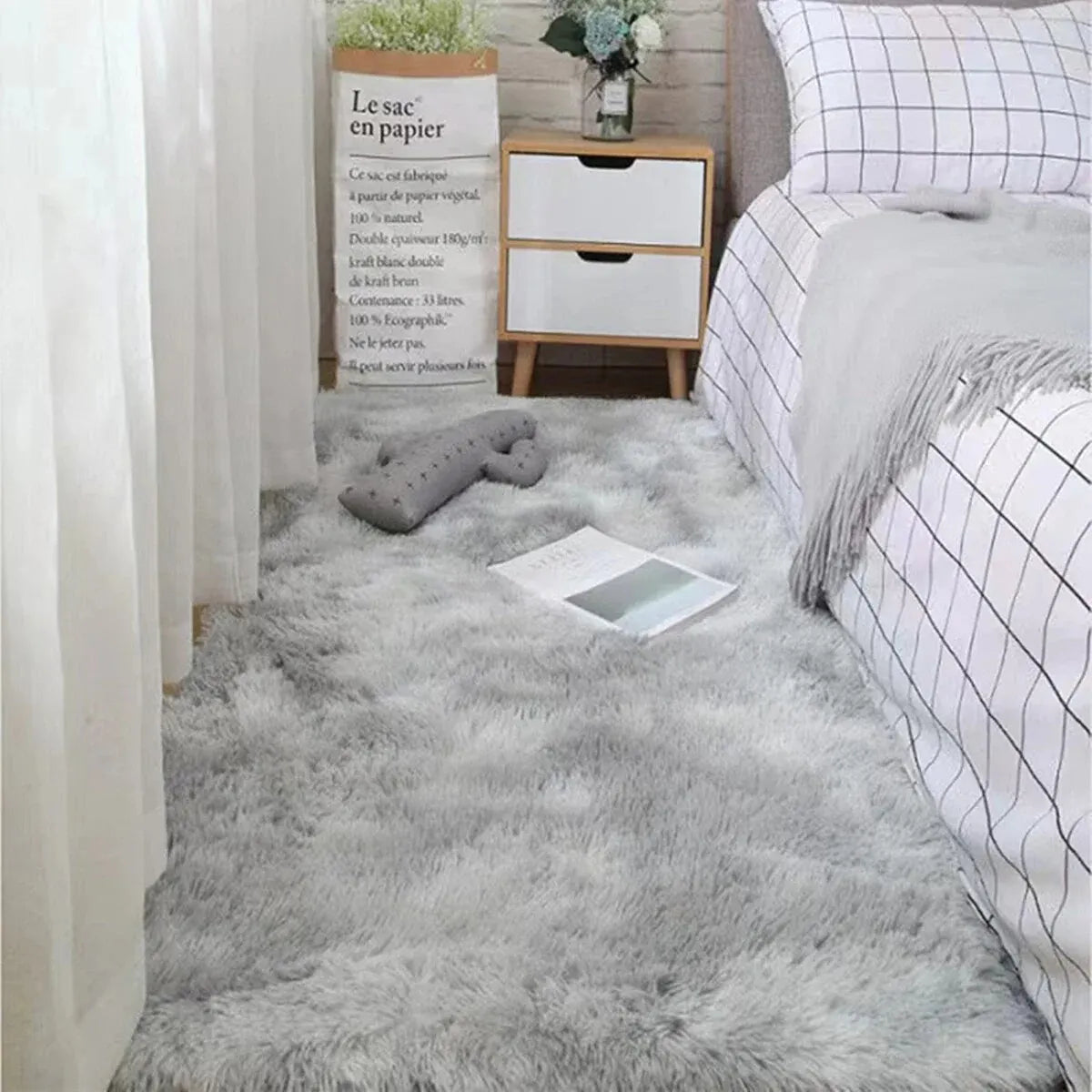 Silk Wool Bedroom Rug ZenGlow
