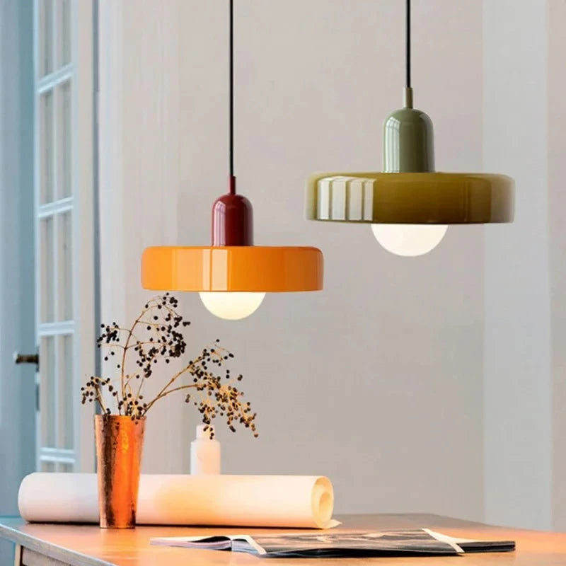 Nordic Bauhaus Glass Chandelier ZenGlow