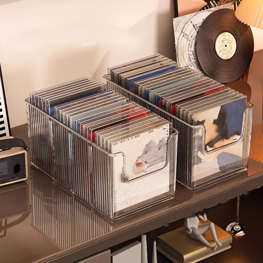Desktop CD & Vinyl Record Storage Rack ZenGlow