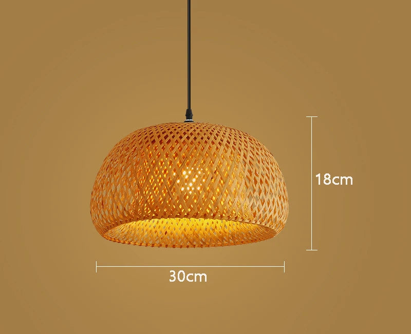 Bamboo Lantern Pendant Lamp ZenGlow