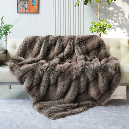 Premium Faux Fox Fur Blanket ZenGlow