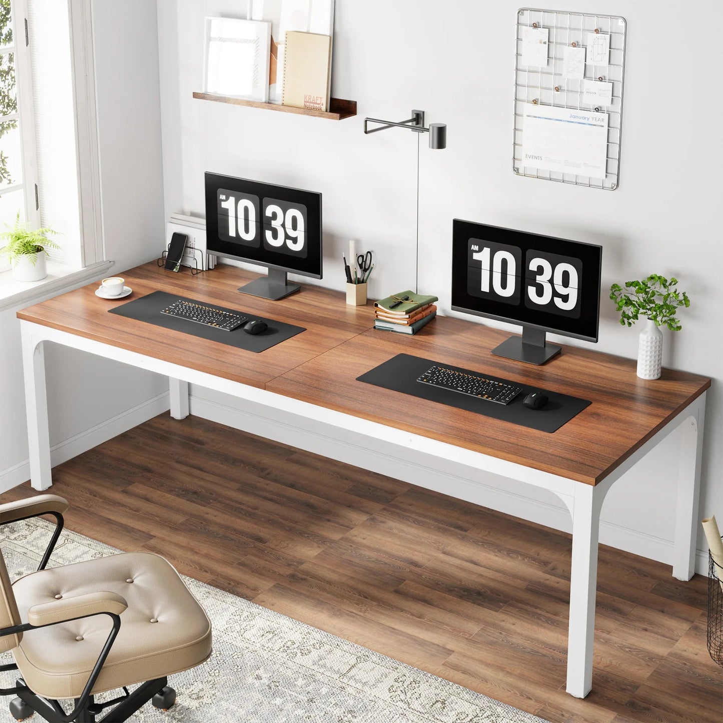 Double Workstation for Home Office ZenGlow