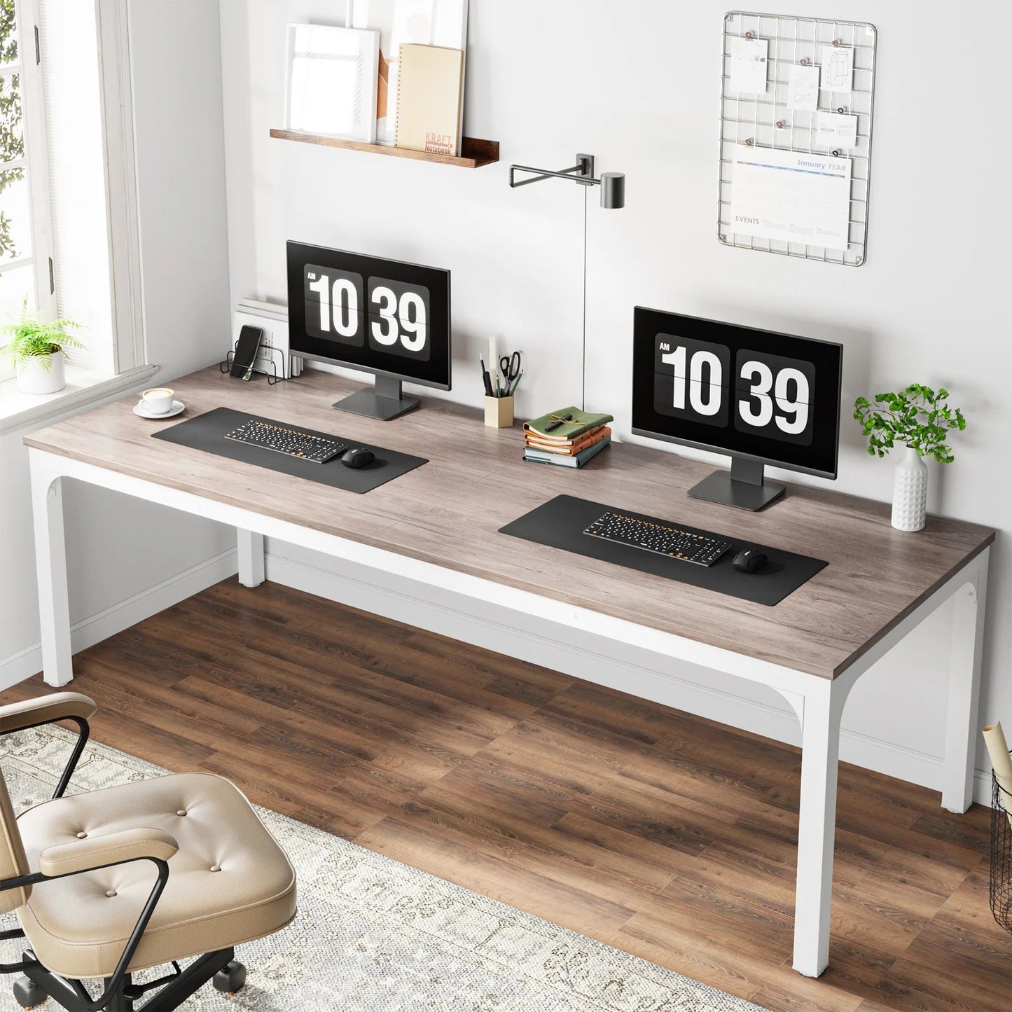 Double Workstation for Home Office ZenGlow