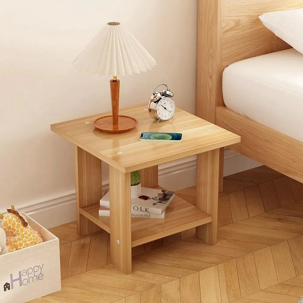 Modern Solid Wood Nightstand ZenGlow