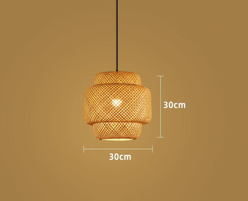 Bamboo Lantern Pendant Lamp ZenGlow