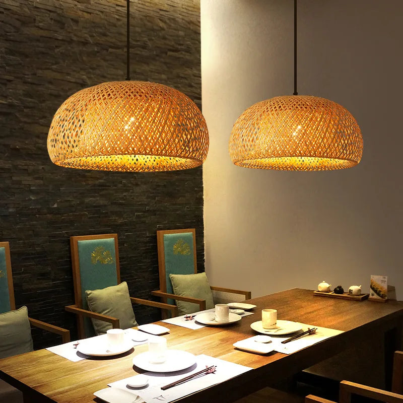 Bamboo Lantern Pendant Lamp ZenGlow