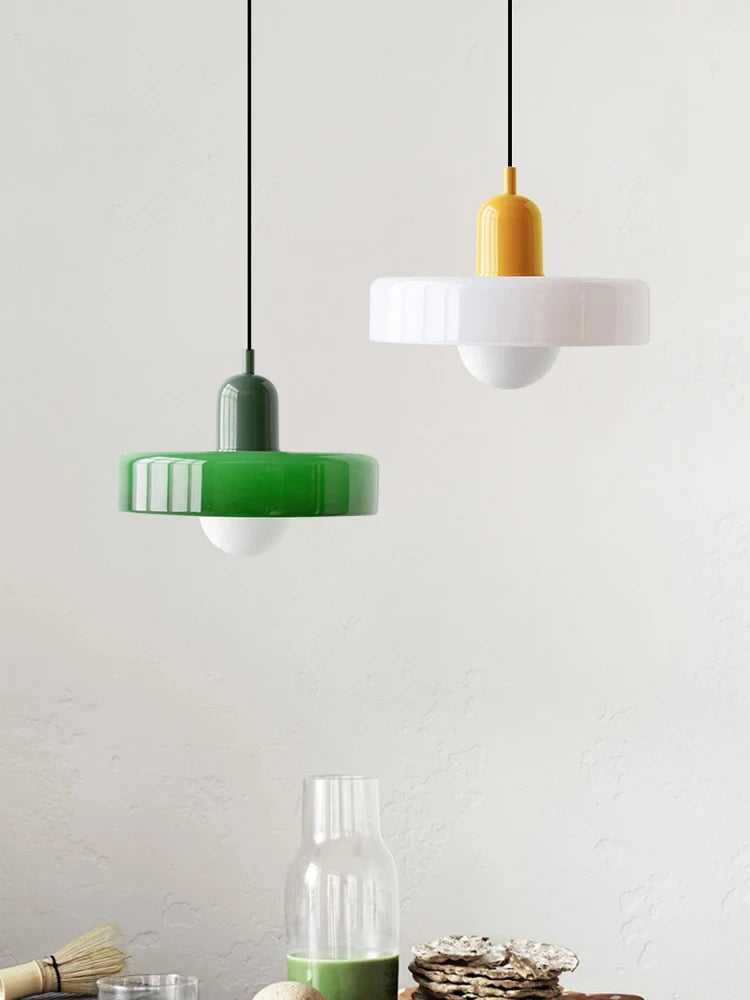 Nordic Bauhaus Glass Chandelier ZenGlow